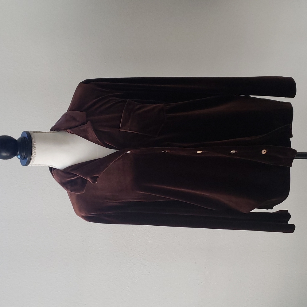 R&K, Velvet Top blazer, Size 12, Brown